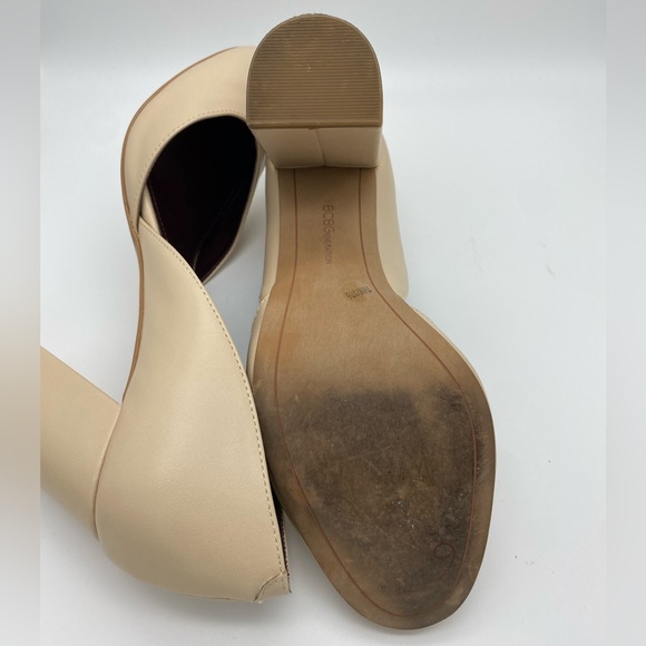 ☘️5 for $40☘️BCBGeneration Franklyn Beige D’Orsay Pumps Block Heel Size 7.5 - Picture 7 of 13